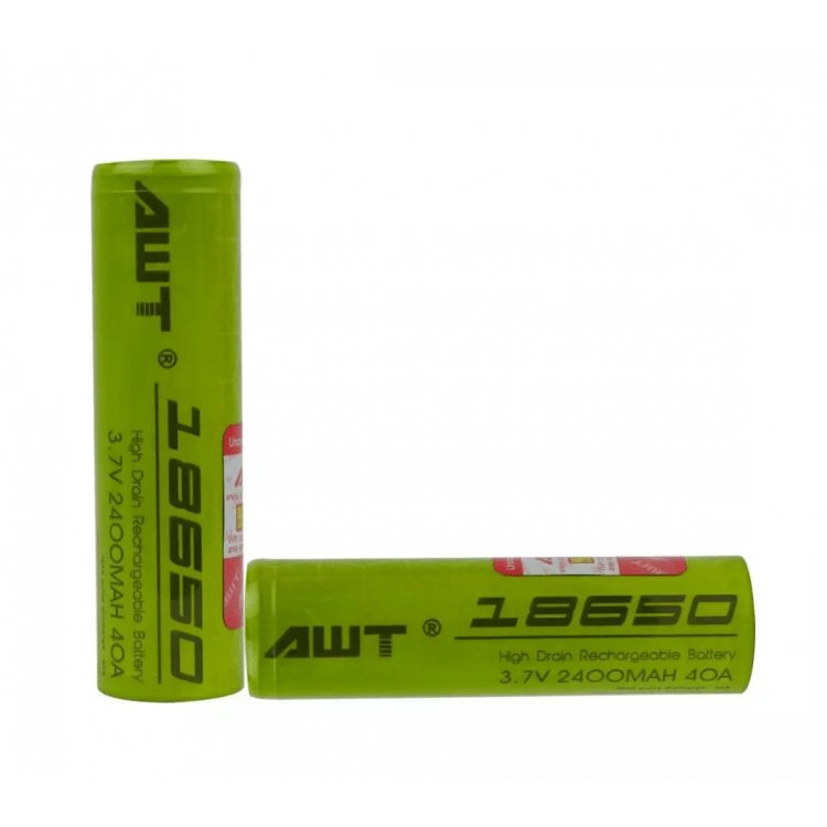 Awt 18650 2400mah 40a 3.7v - Awt 18650 2400mah 40a 3.7v - Vape Fast UK
