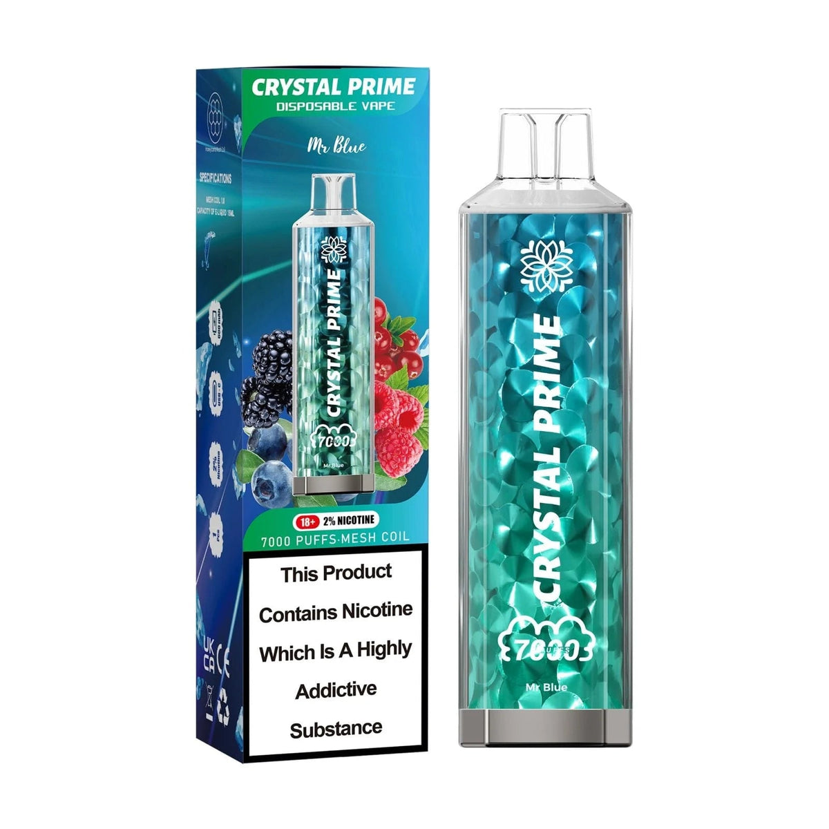 Crystal Prime 7000 3d Disposable Vape Pod Device - Crystal Prime 7000 3d Disposable Vape Pod Device - Vape Fast UK