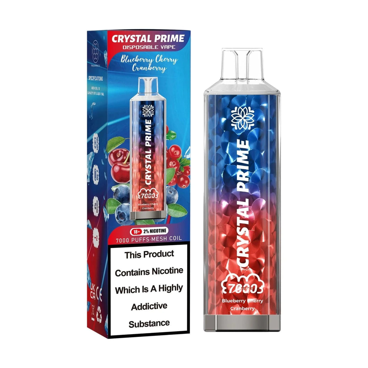 Crystal Prime 7000 3d Disposable Vape Pod Device - Crystal Prime 7000 3d Disposable Vape Pod Device - Vape Fast UK