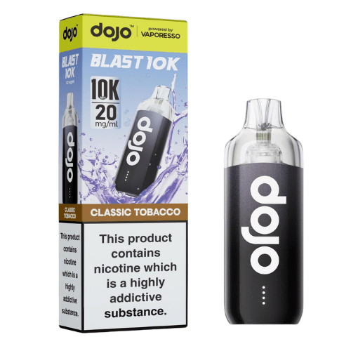 Dojo Blast 10K Rechargeable Vape Kit - Pack of 5 - Classic Tobacco flavoured Dojo Blast 10k in Ruddy Blue colour - Vape Fast UK