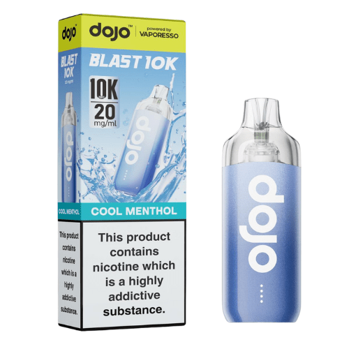 Dojo Blast 10K Rechargeable Vape Kit - Pack of 5 - Cool Menthol flavoured Dojo Blast 10k In Light Sky Blue Colour - Vape Fast UK