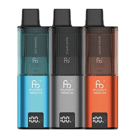 Fumot Tornado 4 in 1 Disposable Vape Pod Device - Box of 5 - Fumot Tornado 4 in 1 Disposable Vape Pod Device - Box of 5 - Vape Fast UK