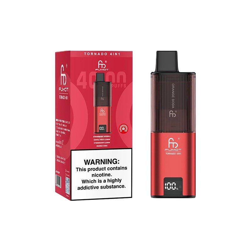Fumot Tornado 4 in 1 Disposable Vape Pod Device - Box of 5 - Fumot Tornado 4 in 1 Disposable Vape Pod Device - Box of 5 - Vape Fast UK