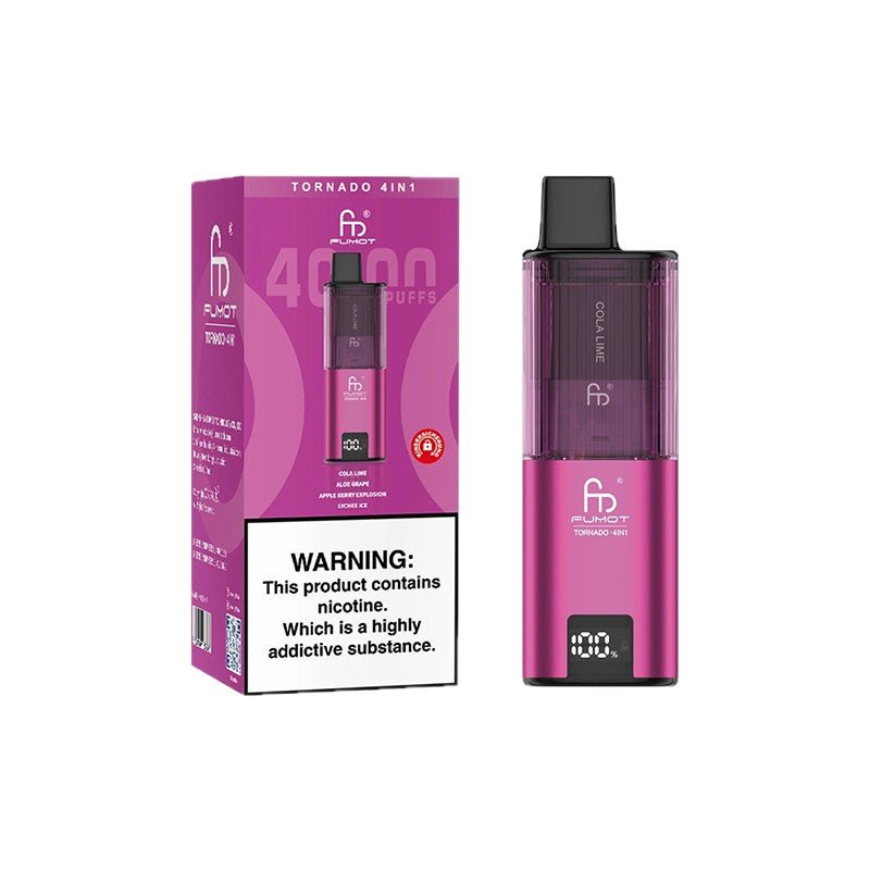 Fumot Tornado 4 in 1 Disposable Vape Pod Device - Box of 5 - Fumot Tornado 4 in 1 Disposable Vape Pod Device - Box of 5 - Vape Fast UK