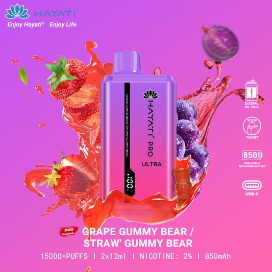 Hayati Pro Ultra 15000 Puffs Disposable Vape Device 20MG - Hayati Pro Ultra 15000 Puffs Disposable Vape Device 20MG - Vape Fast UK