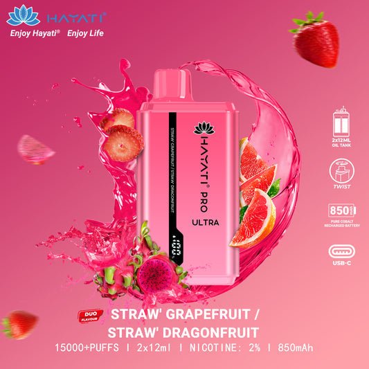 Hayati Pro Ultra 15000 Puffs Disposable Vape Device 20MG - Hayati Pro Ultra 15000 Puffs Disposable Vape Device 20MG - Vape Fast UK