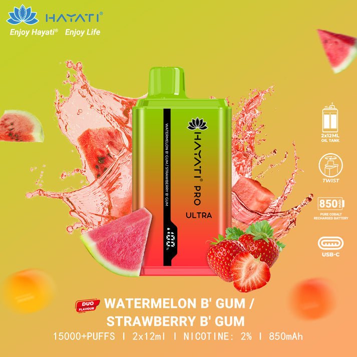 Hayati Pro Ultra 15000 Puffs Disposable Vape Device 20MG - Hayati Pro Ultra 15000 Puffs Disposable Vape Device 20MG - Vape Fast UK