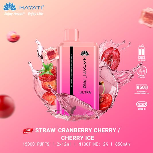 Hayati Pro Ultra 15000 Puffs Disposable Vape Device 20MG - Hayati Pro Ultra 15000 Puffs Disposable Vape Device 20MG - Vape Fast UK