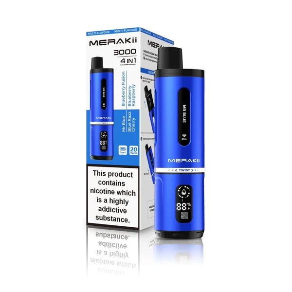 Merakii 3000 Disposable Vape 4 in 1 Pod System Kit - Merakii 3000 Disposable Vape 4 in 1 Pod System Kit - Vape Fast UK