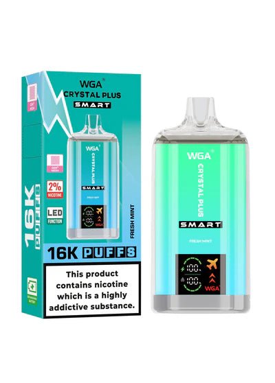 WGA Crystal Plus Smart 16000 + Puffs Disposable Vape - Box of 10 - WGA Crystal Plus Smart 16000 + Puffs Disposable Vape - Box of 10 - Vape Fast UK